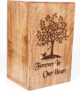 Urnes en bois professionnelles adultes de cendres humaines soutenant des urnes en bois personnalisées - Product Image 1