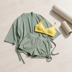 Yoga Hip <b>Skirt</b> Fitness Cover-Up <b>Elastic</b> <b>Waist</b> Breathable Seamless Sportswear Layering Piece Activewear - Product Image 5