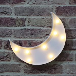 Lampada a LED a Forma di Luna, Luce Notturna a Batteria, Elegante Lampada a Mezzaluna per Decorazioni Murali e Feste - Product Image 1