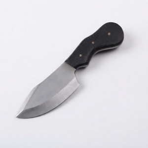 Cuchillo Skinner de Hoja Fija Personalizado con Acabado Satinado, Punta Caída, Mango de Micarta Negra, para Caza, Camping, Bushcraft, EDC, Cuchillo Utilitario - Product Image 1
