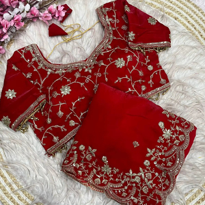 Indian Boutique Stylish Fancy Fendy Satin Saree <b>Blouse</b> with Ethnic Design Party & Wedding Soft Fabric Latest Trendy Women's Wear - Product Image 1