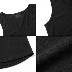 Camiseta sin mangas personalizada para mujer, cuello redondo, suave, elástica, informal, para entrenamiento, fitness, gimnasio, verano. - Product Image 5