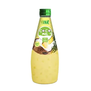 290 미리리터 VINUT 병 코코넛 우유 음료 젤리 파인애플 맛 제조 업체 사용자 정의 포장 개인 상표 OEM