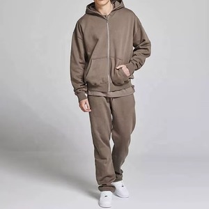 Chándal Deportivo Personalizado de Felpa Francesa Naranja para Hombre, Talla Grande, 100% Algodón, Secado Rápido, Sudadera con Capucha Completa - Product Image 5
