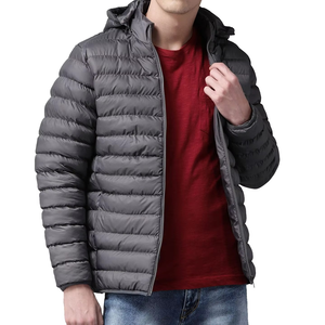 Chaqueta Acolchada 100% Nailon con Cuello Alto y Diseño de Parches, con Capucha - Product Image 4
