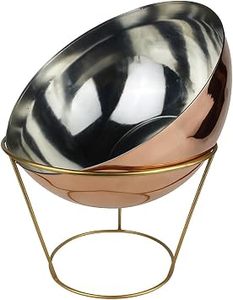 Maceta Moderna de Cobre con Soporte Dorado para Plantas de Interior, Uso en Escritorio, Diseño Minimalista, Acabado Cromado - Product Image 3