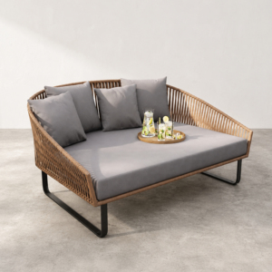 Juego de Sofás de Lujo Ecológicos y Modernos con Estructura de Hierro y Tapicería de Poliéster para Sala de Estar y Comedor, Muebles para Villa - Product Image 1