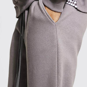 Ensemble de survêtement unisexe gris à capuche, pantalon long uni avec cordon de serrage et poches latérales, coupe décontractée, idéal pour l'automne - Product Image 6