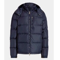 Doudoune Personnalisée Noire de Haute Qualité à Col Montant, Imperméable, Respirante et Durable, avec Logo Avant pour Hommes Adultes Hiver USA
