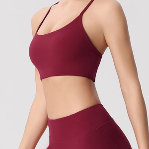 <b>Women</b> Racerback Sports Bra Solid Color Seamless Medium Support Yoga <b>Top</b> - Product Image 3