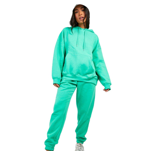 Conjunto Deportivo de Invierno para Mujer, con Capucha, Estilo Urbano, Casual, para Exteriores, Estampado o Liso, Tallas Grandes, 100% Transpirable, Talla Personalizada - Product Image 2