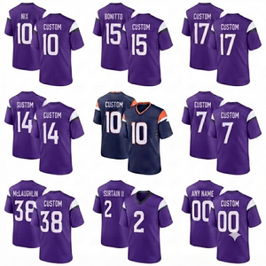 Maillot de football américain personnalisé pour homme, nom du joueur personnalisé, broderie 3D, impression sublimée, tissu en maille, séchage rapide - Product Image 1