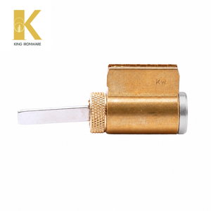 Serrure de porte personnalisée, cylindre en laiton, 5 goupilles avec gorge KW, finition chrome satiné, sécurité de porte - Product Image 5