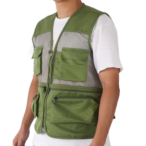 Gilet élégant en maille à séchage rapide pour homme, idéal pour le travail en extérieur, la pêche et la photographie, avec poches imprimées - Product Image 5