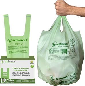 Sacs poubelles biodégradables compostables écologiques à soufflet inférieur en rouleau HDPE D2W avec impression par tampographie thermoscellable PLASTIQUE TD 12 - Product Image 4