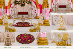 Magnifique Mandap de mariage en forme de trompe d'éléphant, léger, en fibre, design tendance, taille personnalisable, style vintage luxueux et élégant - Product Image 3