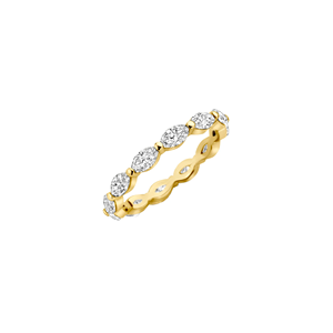 Marquise Diamond Eternity Ring, Full Eternity Band, Lab Diamond Wedding Band, 14K Stackable Ring Vintage Inspired <b>Bridal</b> Jewelry - Product Image 5