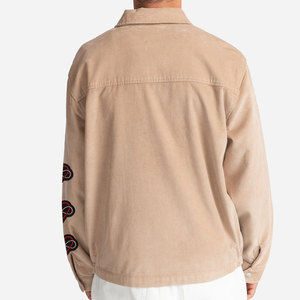Blouson bomber léger imperméable en toile polyester/coton pour hommes et garçons, logo personnalisé sur le devant, réversible, respirant, coupe-vent - Product Image 2