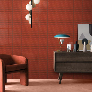 Carreaux muraux en porcelaine sculptée de luxe 300x300, finition émaillée antidérapante pour hall d'hôtel de luxe et intérieur de bureau commercial moderne - Product Image 1