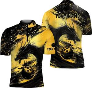 Custom Full Dye Sublimation Best Price Unisex Polo Shirts for <b>Bowling</b> Club - Product Image 4
