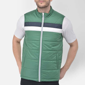 Luxury Designed OEM Custom Made High Quality Top Trending Puffer Vest <b>Jacket</b> For Men <b>Red</b> Color Polyester <b>Waterproof</b> Zipper Up - Product Image 1