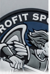 Profit Sport Circular 3D Embossed PVC Patch With Knight And Cross Design Sew-On Badge For Apparel Decoration - Product Image 3