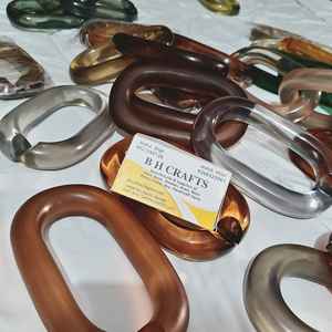 Maillons de chaîne en résine émaillée grande taille, colorés, pour décoration murale, séparateur de pièce DIY et accessoires de rideaux - Product Image 3