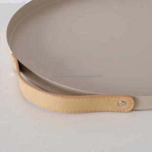 Plateau de service en métal galvanisé, plateau de service rond pour boisson pour le Restaurant à domicile - Product Image 5