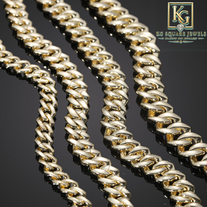 Collar de Cadena Cubana con Moissanita, Plata Sólida 925 Bañada en Oro Blanco, Engaste de Puntas, Cadena Redonda Brillante - Product Image 2
