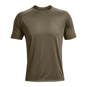 Camiseta de Punto de Manga Corta para Hombre, Cuello Redondo, Color Sólido, Corte Regular, Secado Rápido, Verde Oliva, Informal, para Gimnasio, Alta Calidad 2026 - Product Image 1