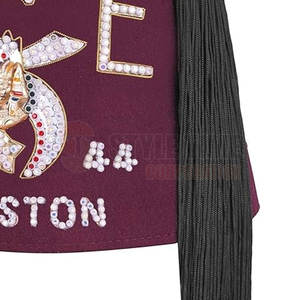 Gorro Fez Masónico Profesional para Funciones de Logia, Gorro Fez Masónico Rojo Tradicional con Bordado - Product Image 5