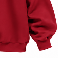 Sweat-shirt unisexe rouge cramoisi à col montant oversize, coupe décontractée, épais, à manches longues, imprimé sur le devant, idéal pour l'hiver