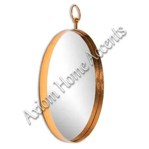 Vintage-Style Ornate Wall <b>Mirror</b> with Metal Frame by Axiom Home <b>Accents</b> for Hallway and Bedroom Decoration Modern - Product Image 2