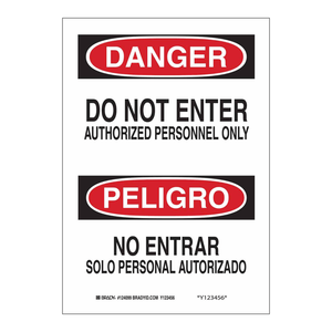 Panneau bilingue de signalisation de danger « Ne pas entrer » pour les zones interdites intérieures et extérieures - Product Image 3