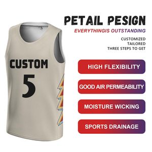 Maillots de basket personnalisés légers en sublimation, haute qualité, séchage rapide, respirants, pour hommes et jeunes. - Product Image 5