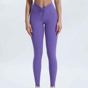 Nouvel Arrivage Leggings de Yoga et de Sport pour Femme, Respirants, Effet Ventre Plat, en Coton Bambou Élastique, pour Entraînement et Gym - Product Image 4