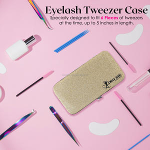 Vente chaude professionnel pince à épiler organisateur étui magnétique cils pince à épiler kit ensemble équipement de beauté étui de luxe pince à épiler mallette de rangement - Product Image 6