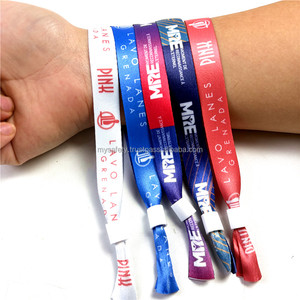 Pulseras Promocionales de Tela Personalizadas con MOQ Bajo, Correas de Mano Personalizadas para Personal, Pulseras de Poliéster - Product Image 3