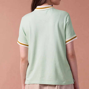 Polo brodé personnalisé pour femme 100 % coton, respirant, tricoté, sportswear décontracté, motif imprimé - Product Image 2