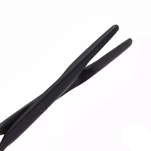 Porte-aiguilles micro-aiguilles droit 16 cm, manuel, léger, réutilisable, certifié CE, motif pont osseux, revêtement noir - Product Image 5