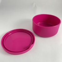 Boîte à lunch en silicone à 4 compartiments, 700 ml, de qualité alimentaire, bento, compatible micro-ondes, lave-vaisselle, chauffable, compatible congélateur, écologique, pour collations