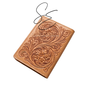 Premium 2026 Tooled Leather Passport <b>Holder</b> Customised Floral Carved Travel Passport Wallet RFID Blocking Cover with Card Slot - Product Image 3