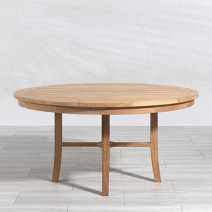 Mesa de Comedor Redonda de Teca Sólida, Ecológica y Duradera, Diseño Moderno, Muebles Comerciales para Hostelería, Exportación al por Mayor - Product Image 3
