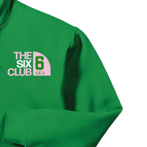 เสื้อฮู้ดปักลาย The Six Club 6 รุ่น AKA สีเขียว ผลิตจากผ้าฝ้ายพรีเมียมเนื้อนุ่ม สวมใส่ได้ทั้งชายและหญิง - Product Image 4