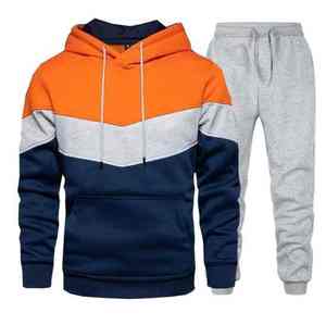 Ensemble sweat à capuche et jogging en molleton épais haute performance, coupe ajustée, vêtements de sport d'hiver pour hommes - Product Image 5