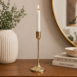 Brass Candle Holder Taper Candlestick <b>Stand</b> Tall Candle Holder Home Decor Table Centerpiece Wedding Decoration Wholesale - Product Image 4