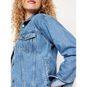 Chaqueta vaquera de mujer de primera calidad, tela duradera con un ajuste cómodo, ideal para uso casual en la oficina o para viajar, apta para todas las estaciones. - Product Image 2