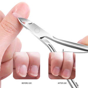 Beauty Tool Factory Customized Stainless Steel Golden Curved Blade Professional Durable Cuticle Nipper Full Jaw7mm Finger Nails - Product Image 2