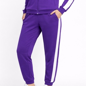 Women Custom Color Contrast Panel Tracksuit Zip Up Jacket & Jogger Pants Set Breathable Active Wear Tracksuit For Women - Product Image 5