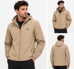 <b>Men</b> Fashionable Hooded Motorcycle <b>Jacket</b> <b>Thin</b> Lightweight Waterproof Breathable Eco-Friendly Warm Spring Outerwear Casual Office - Product Image 6